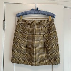 j. crew houndstooth origami skirt